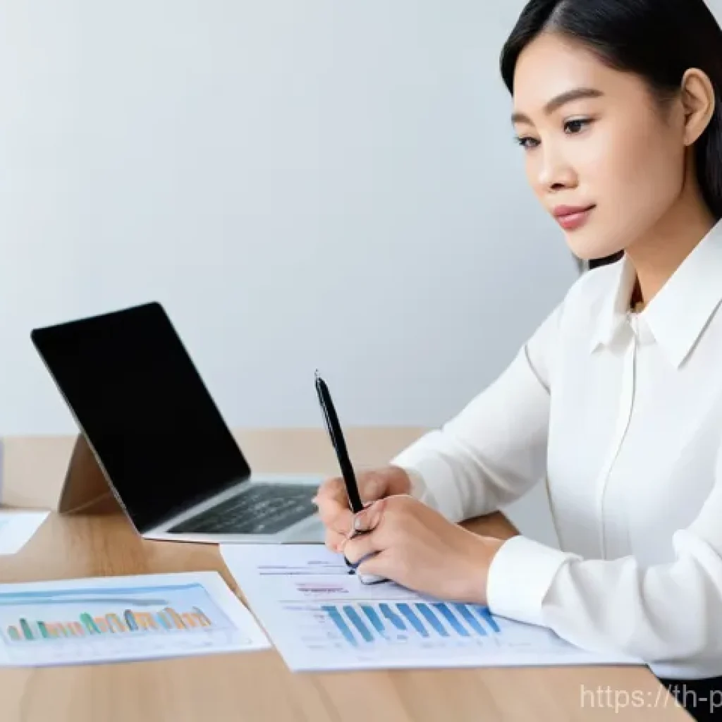 보험 포트폴리오와 경제 상황의 상관관계 - **Prompt 1: Modern Financial Review and Empowerment**
    A young Thai woman, approximately 28-35 ye...