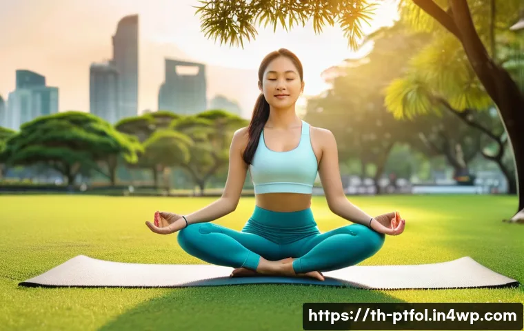 보험 포트폴리오 최적화를 위한 최신 트렌드 분석 - **Digital Health & Proactive Wellness:** A vibrant, sunlit scene featuring a young Thai woman in her...
